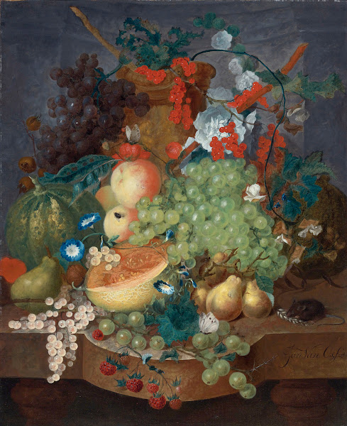 Fruit Still Life With A Mouse On A Ledge