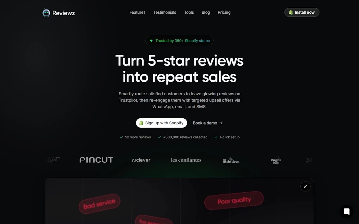Captura de Reviewz.ai