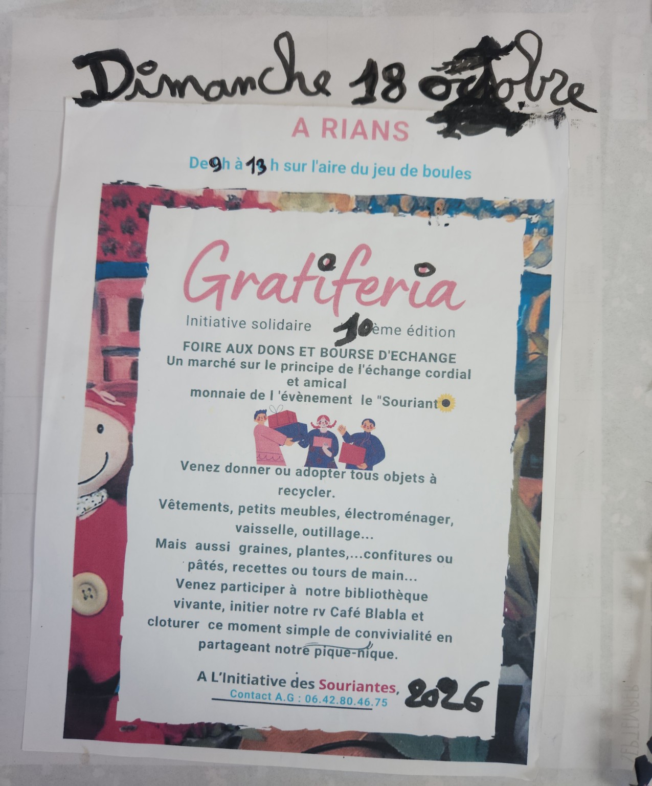 Gratiferia – 10e édition – Foire aux dons et bourse d'échange