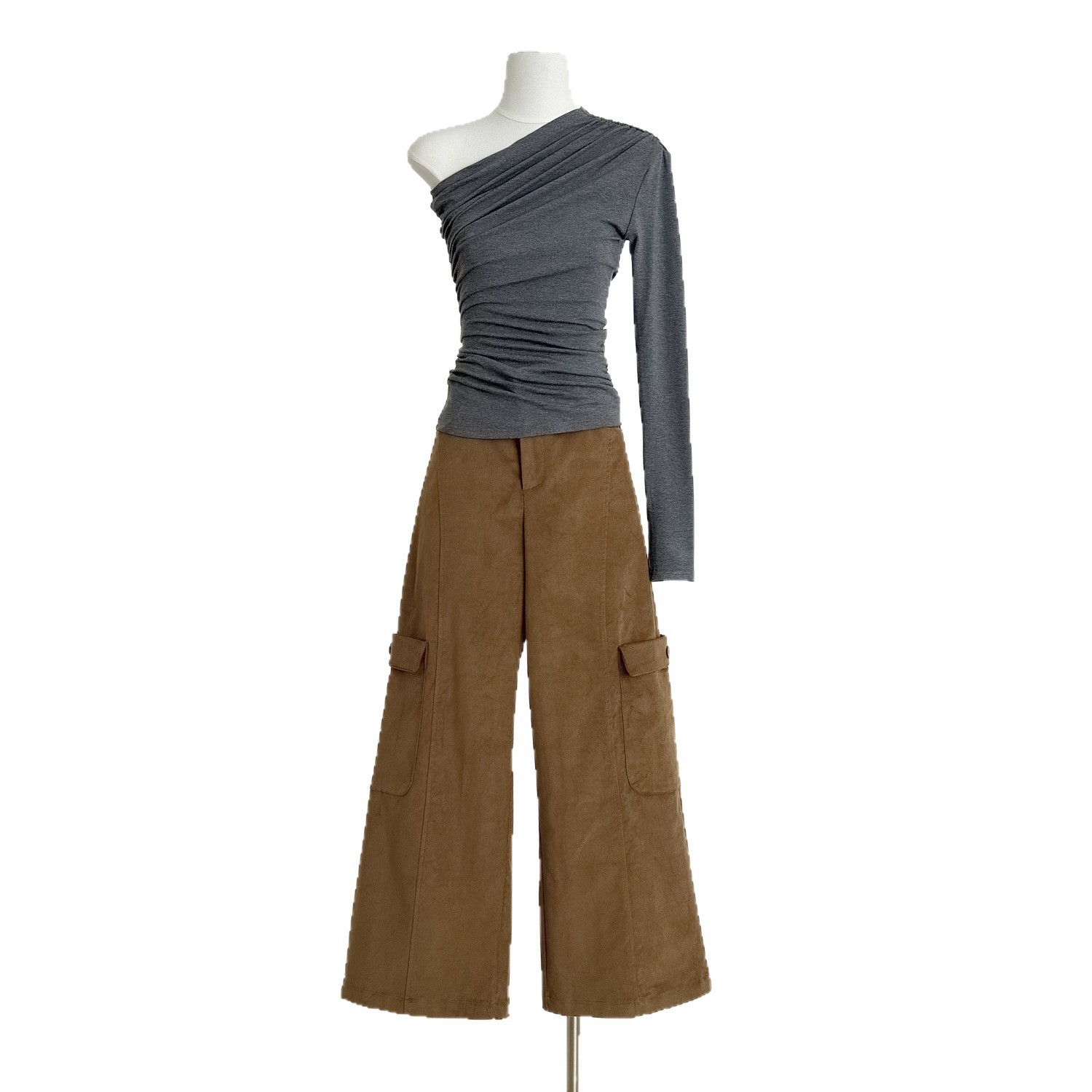 Damen-Cordhose, gerade, mit Taschen