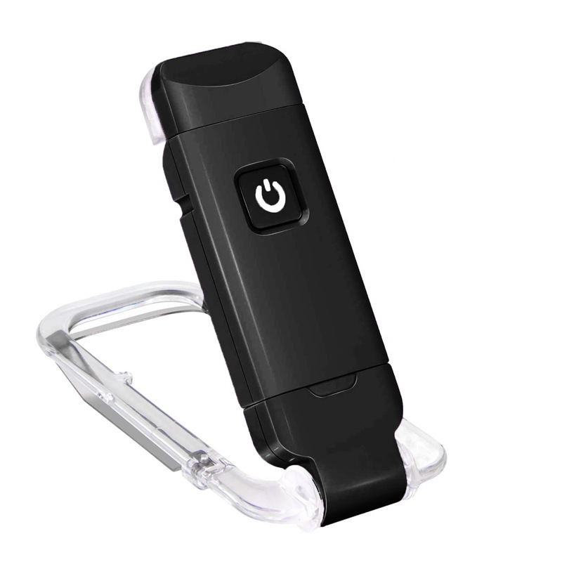 Compact USB Clip Light for Books, Foldable
