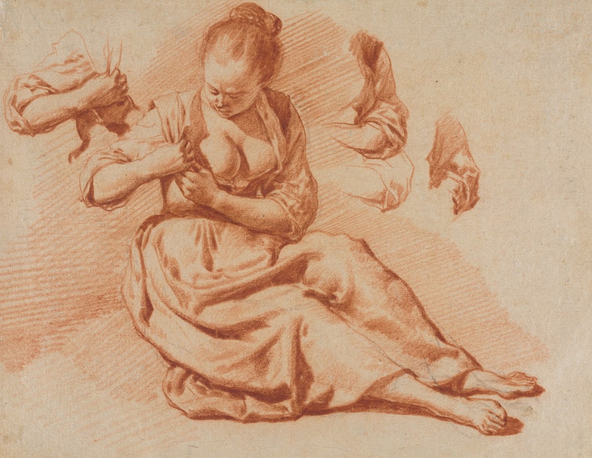 Seated Woman Searching for Fleas c 1671