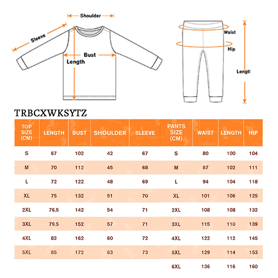 AOP Long sleeved sweatpants pajama set-TRBCXWKSYTZ