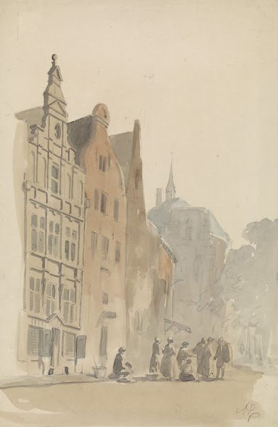 Ronde Lutherse kerk en enige huizen te Amsterdam 1828   1897