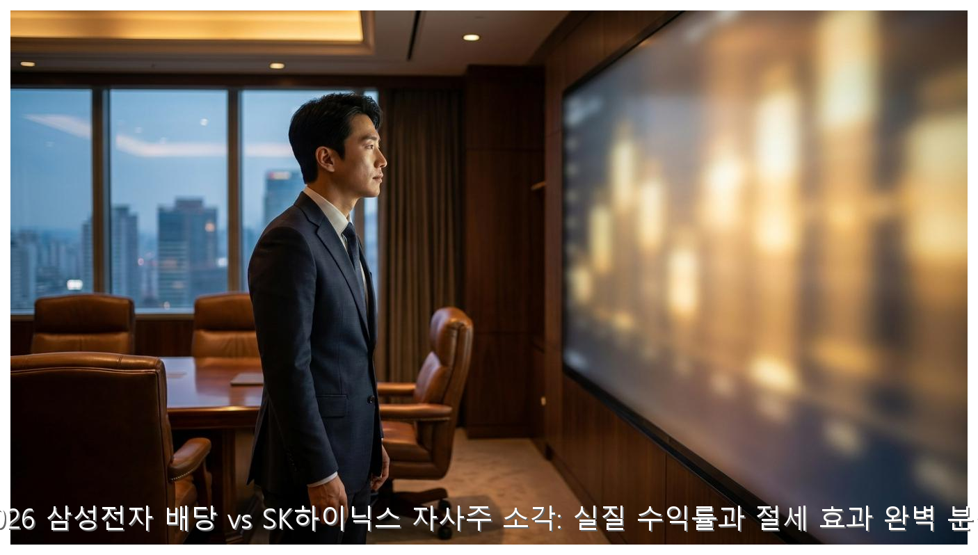 2026 삼성전자 배당 vs SK하이닉스 자사주 소각: 실질 수익률과 절세 효과 완벽 분석 핵심 안내 및 분석 인포그래픽 (5)