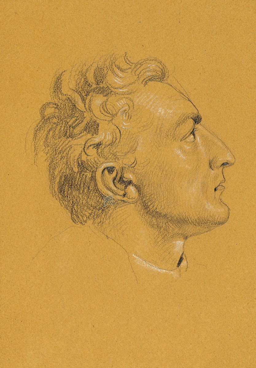 Kopfstudie zu Rückkehr des Kaisers Franz aus Pressburg before 1828