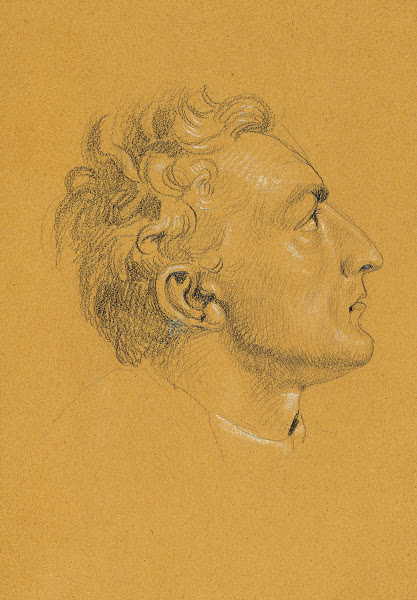 Kopfstudie zu Rückkehr des Kaisers Franz aus Pressburg before 1828