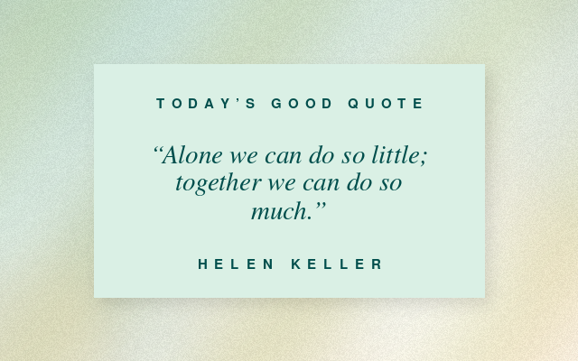 The Good Daily quote graphic for August 8, 2026