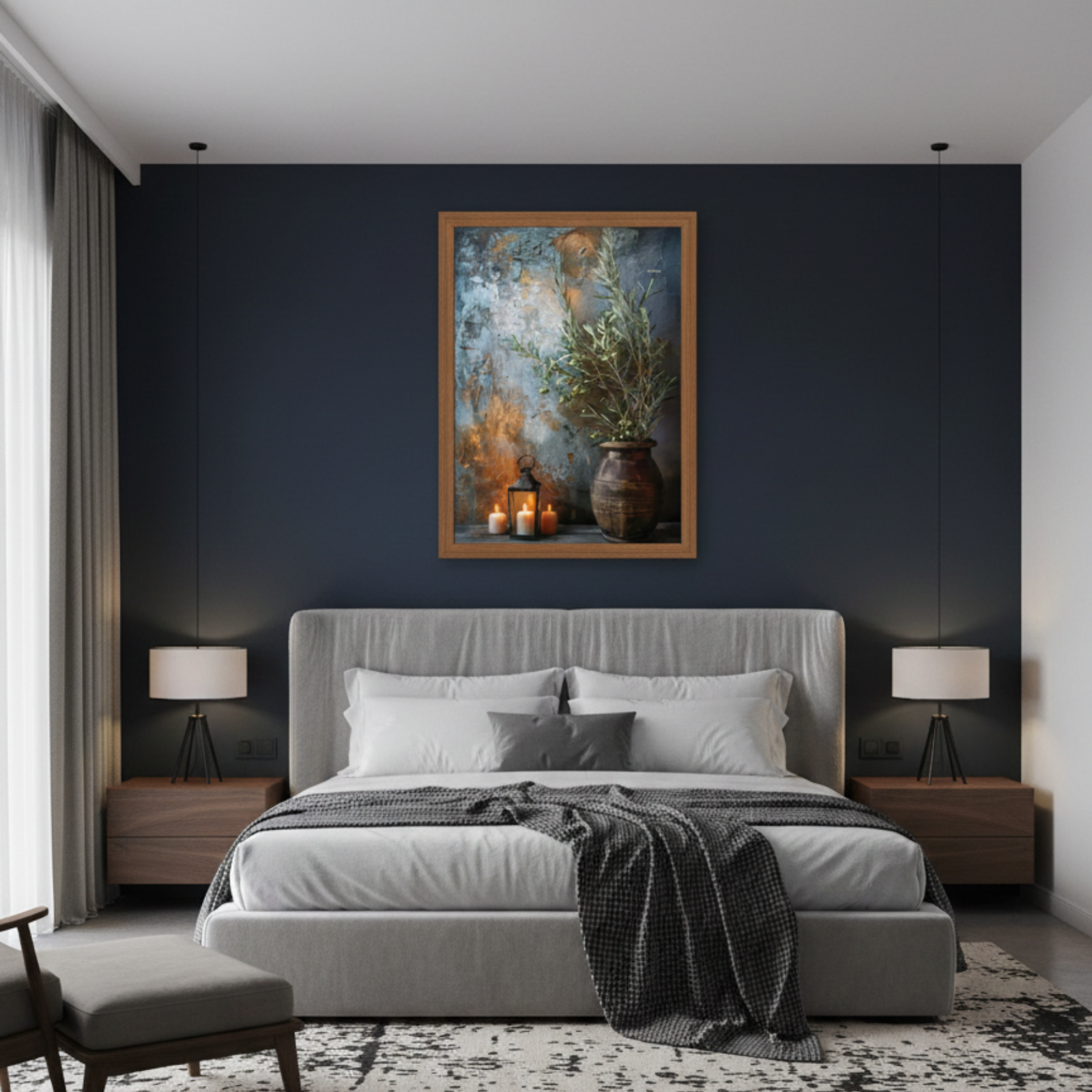 Ember & Olive The Rustic Grove Veridian Stillness Wall art Canvas Print  - Image 4
