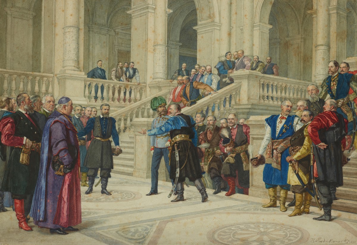 The Emperor Visiting the Galicia Diet in Lviv from the Series Inspection Trip of