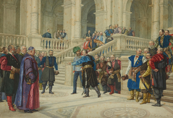 The Emperor Visiting the Galicia Diet in Lviv from the Series Inspection Trip of