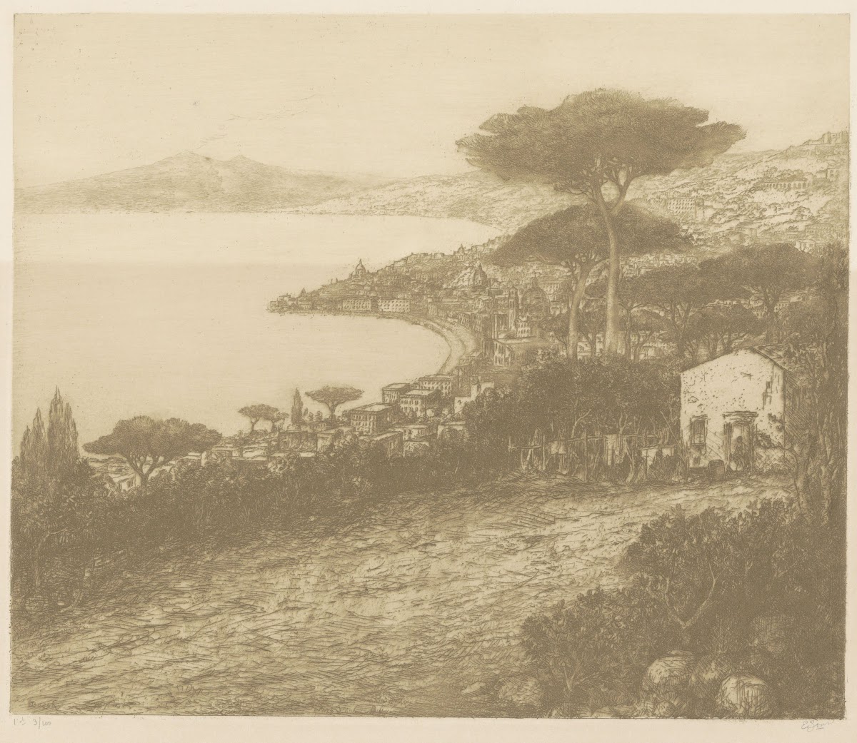 Baai van Salerno Golf van Napels 1873 1931