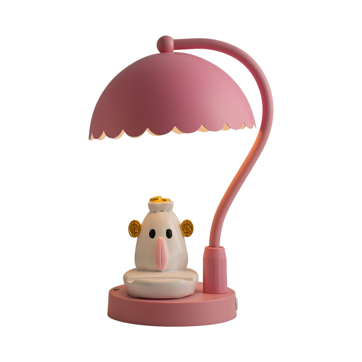 Elephant table lamp with cloud design, height adjustable
