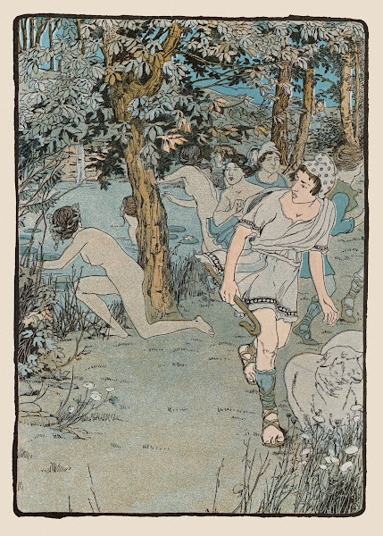 When they saw Theseus they shrieked and the shepherds ran off 1901