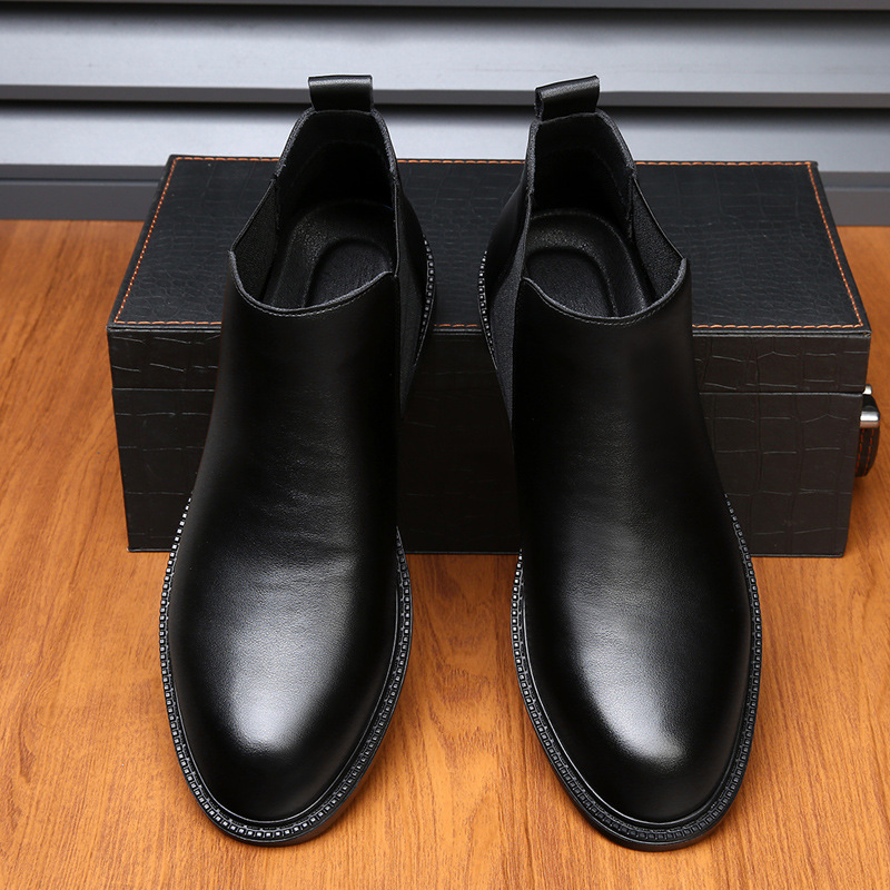 Herren-Chelsea-Boots im britischen Stil, gefüttert