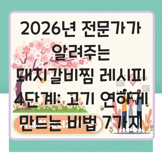 입맛 돋우는 돼지갈비찜 레시피 고기 연하게 만드는 과일 연육 작용 팁 대표 이미지