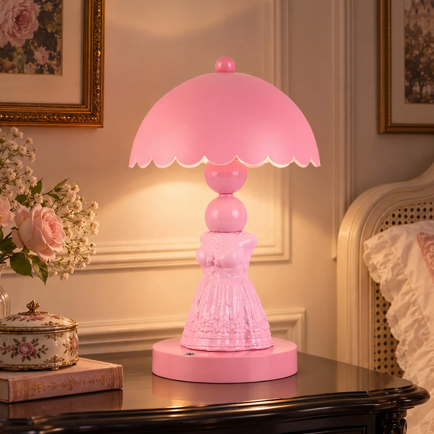 Pink Princess Dress Table Lamp