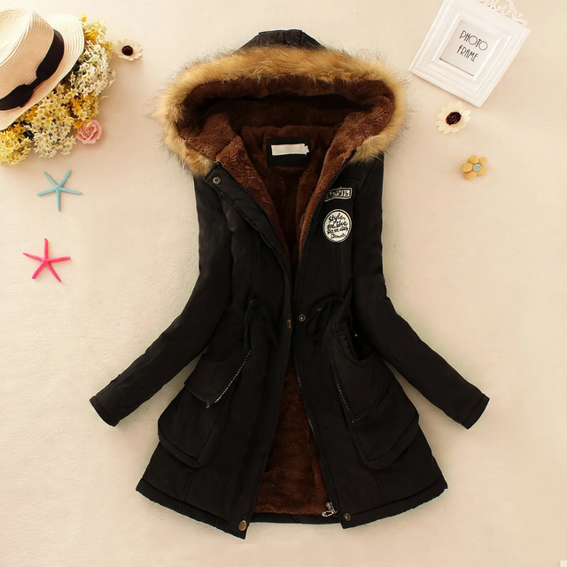 Lined Hoodie with Shearling Look