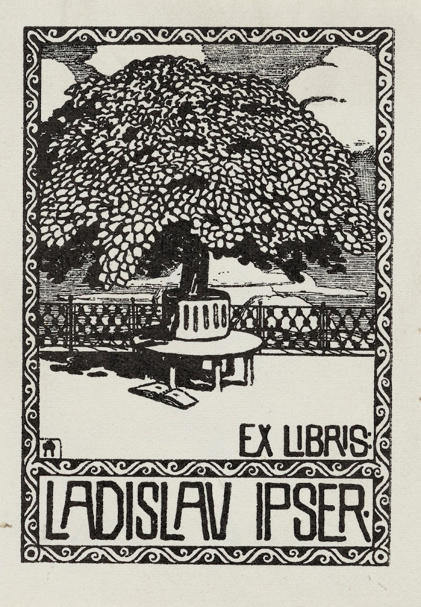 Bookplate of Ladislav Ipser 1908