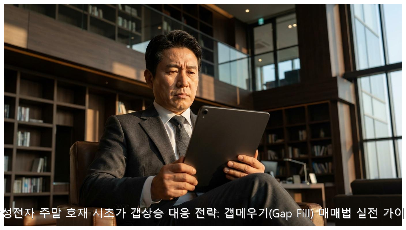 삼성전자 주말 호재 시초가 갭상승 대응 전략: 갭메우기(Gap Fill) 매매법 실전 가이드 핵심 안내 및 분석 인포그래픽 (2)
