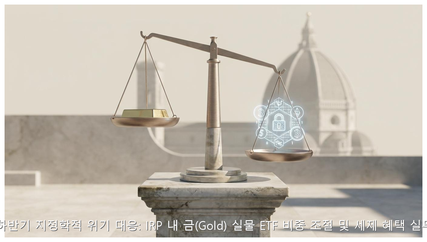 2026년 하반기 지정학적 위기 대응: IRP 내 금(Gold) 실물 ETF 비중 조절 및 세제 혜택 실무 가이드 핵심 안내 및 분석 인포그래픽 (5)