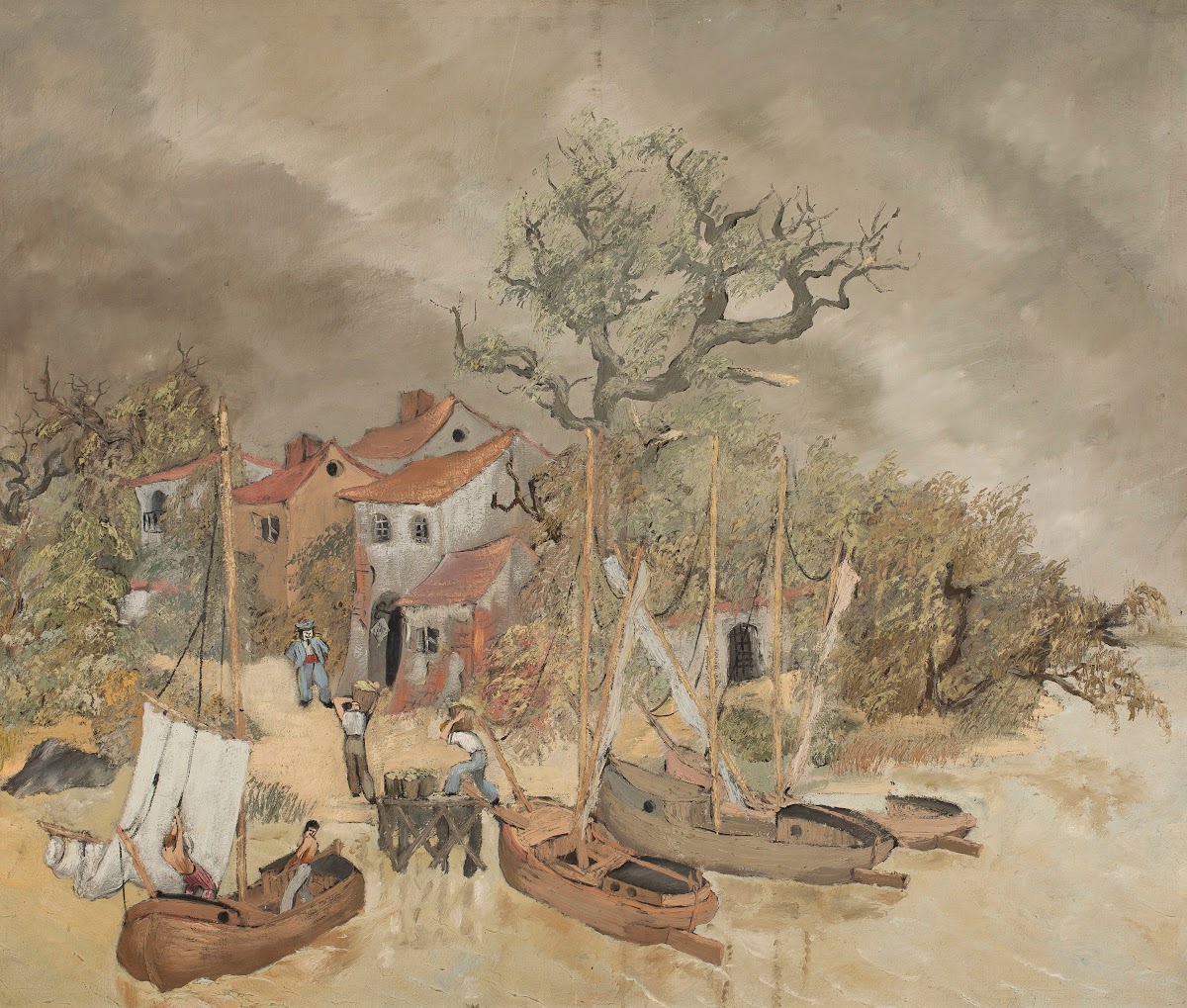 Landscape with boats