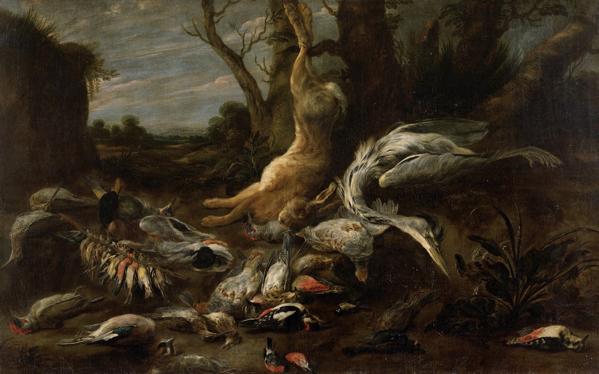 Landscape with hunting