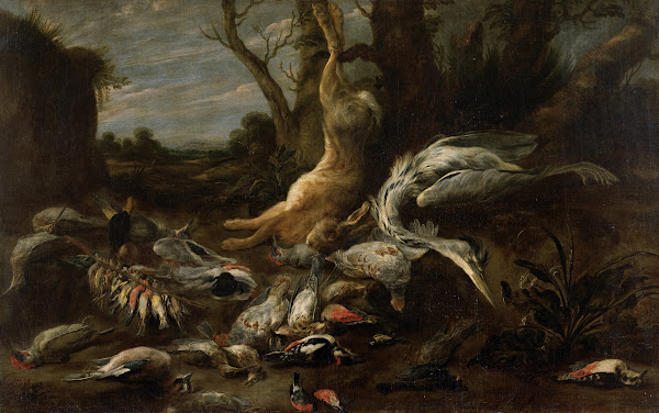 Landscape with hunting