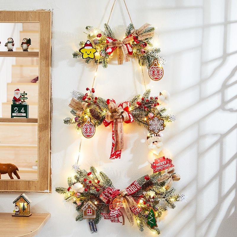 Christmas wreath with natural elements, European style