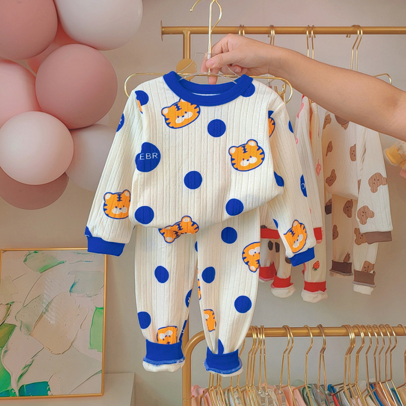 Kids Pajama Set, Cotton, Jacquard Pattern