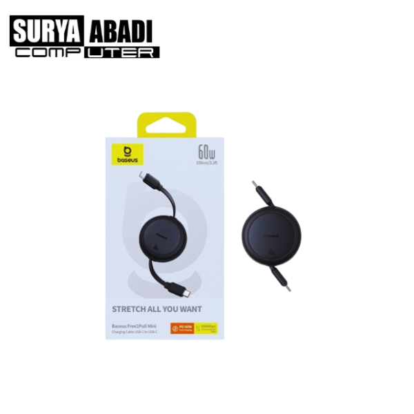 Kabel Baseus Retractable Type C- Type C 1M