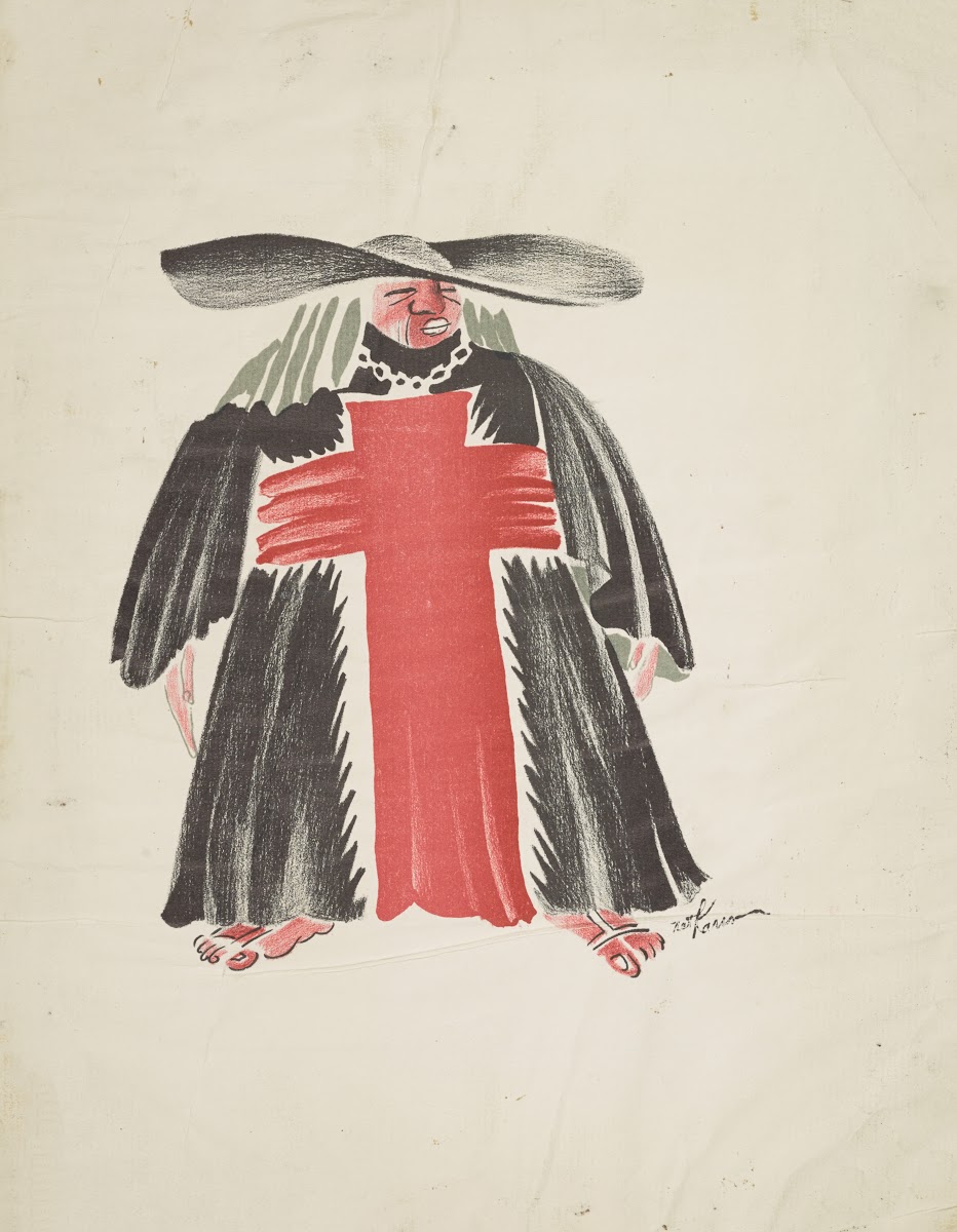 MacBeth Voodoo Black robe with red cross emblem 1934 1943
