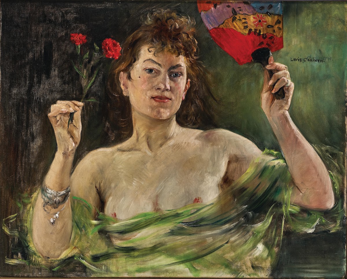 Girl with fan and carnations 1897
