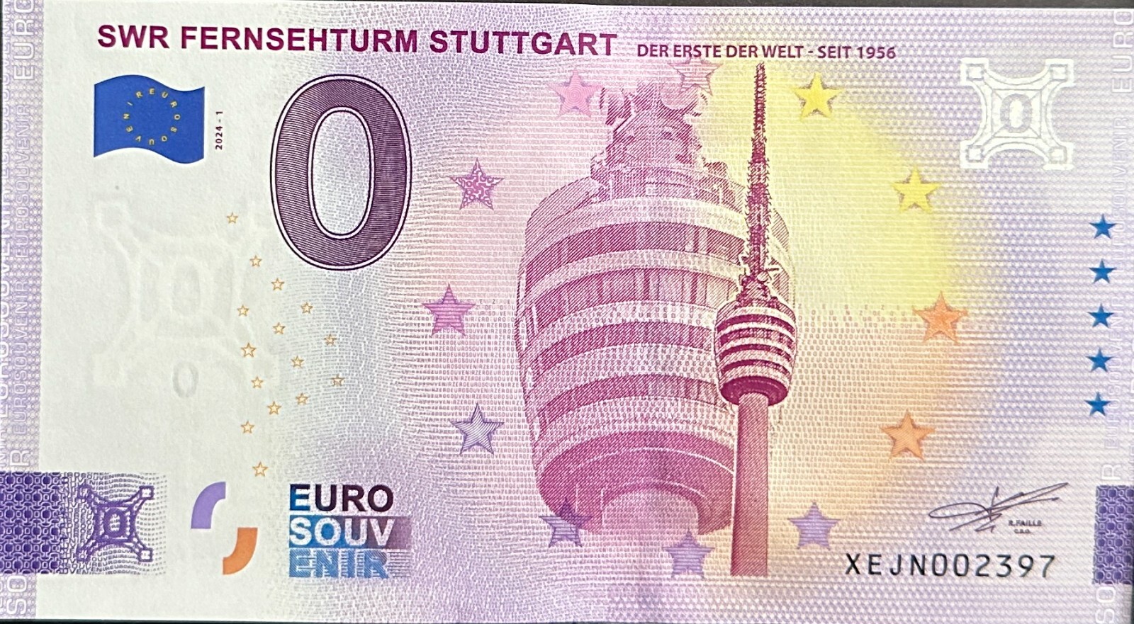 Billet 0€ SWR FERNSEHTURM STUTTGARTDER ERSTE DER WELT - SEIT 1956