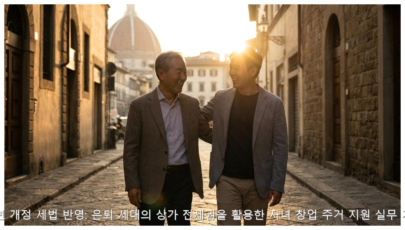 2026년 개정 세법 반영: 은퇴 세대의 상가 전세권을 활용한 자녀 창업 주거 지원 실무 가이드 핵심 안내 및 분석 인포그래픽 (2)