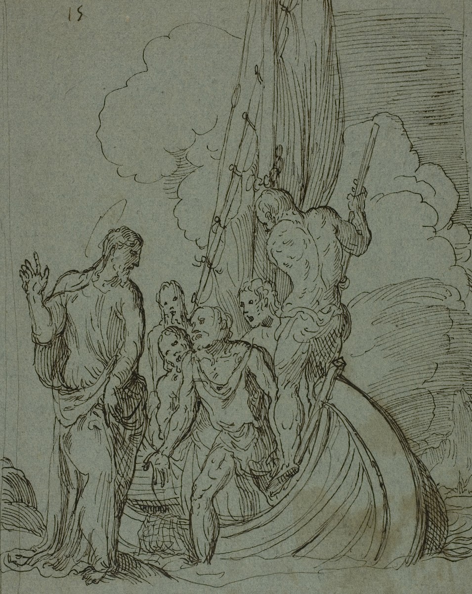 Christ Walking on the Water Peter Following c 1550