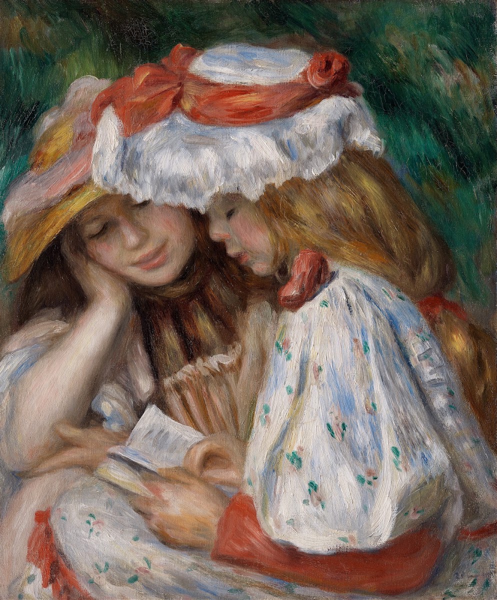 Two Girls Reading c 1890 1891