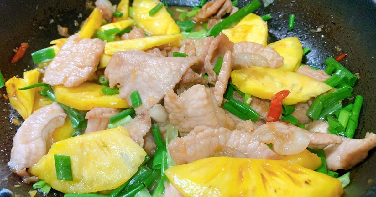 Thịt lợn rang dứa