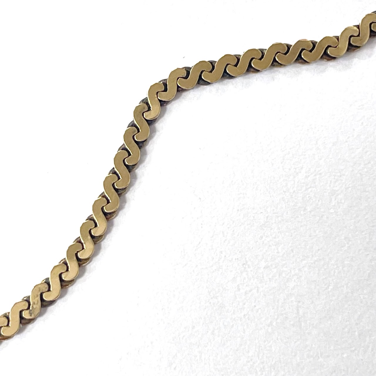 18K Gold Flat Chain Necklace