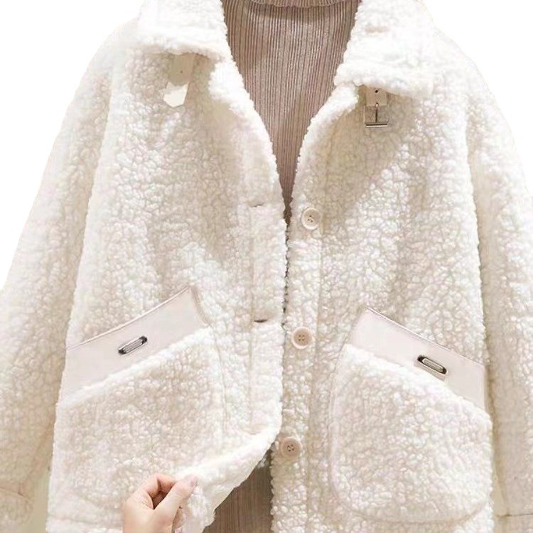 Lammfleece-Imitat Jacke für Damen, Herbst und Winter
