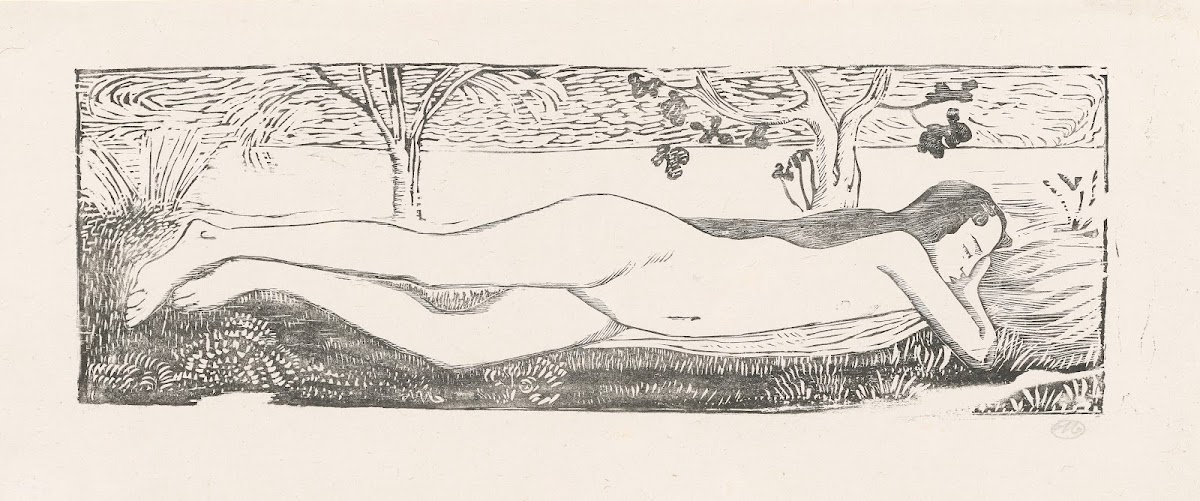 Femme nue étendue à plat ventre 1893