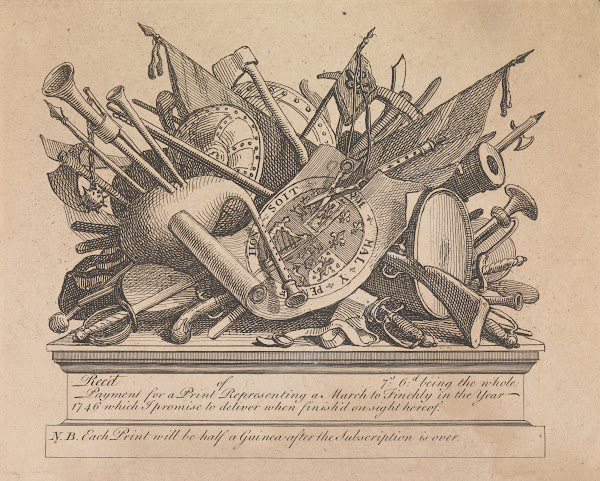 Subscription Ticket for The March to Finchley 1746