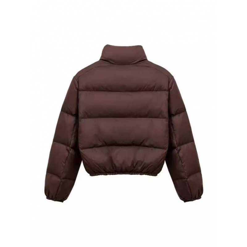 Kurze Damen-Steppjacke mit Reißverschluss