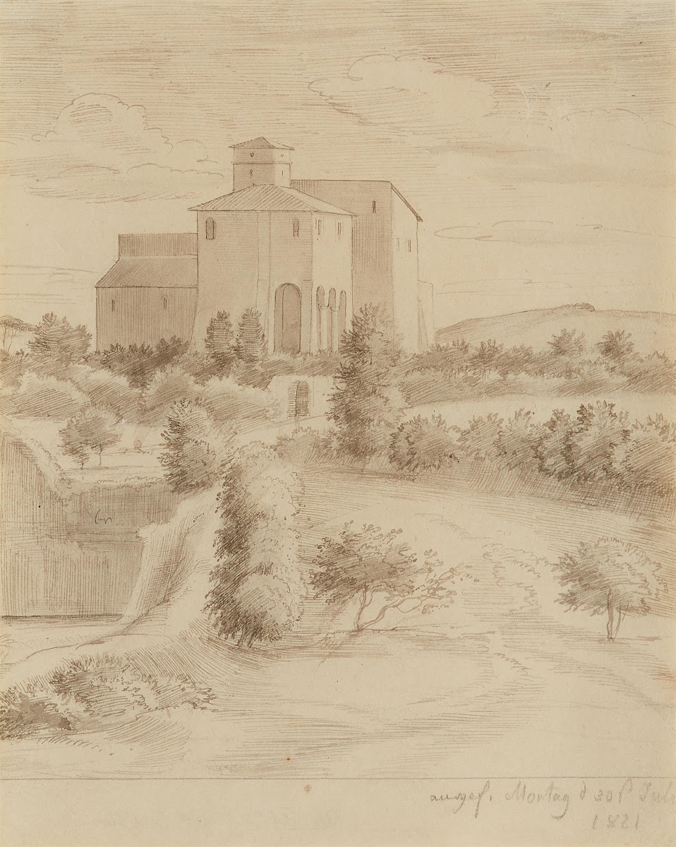 Ansicht Eines Klosters Bei Rom 1821