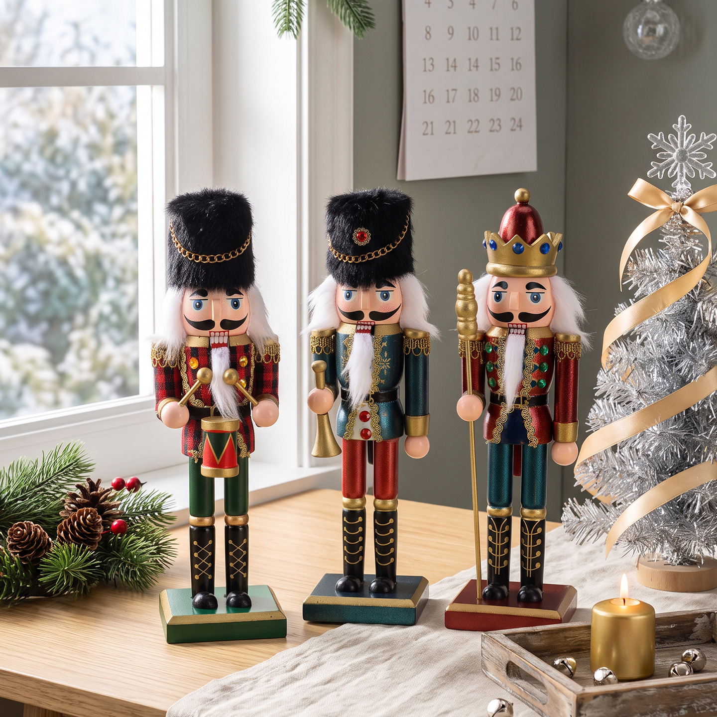 European Nutcracker Soldier made of wood, hand-painted