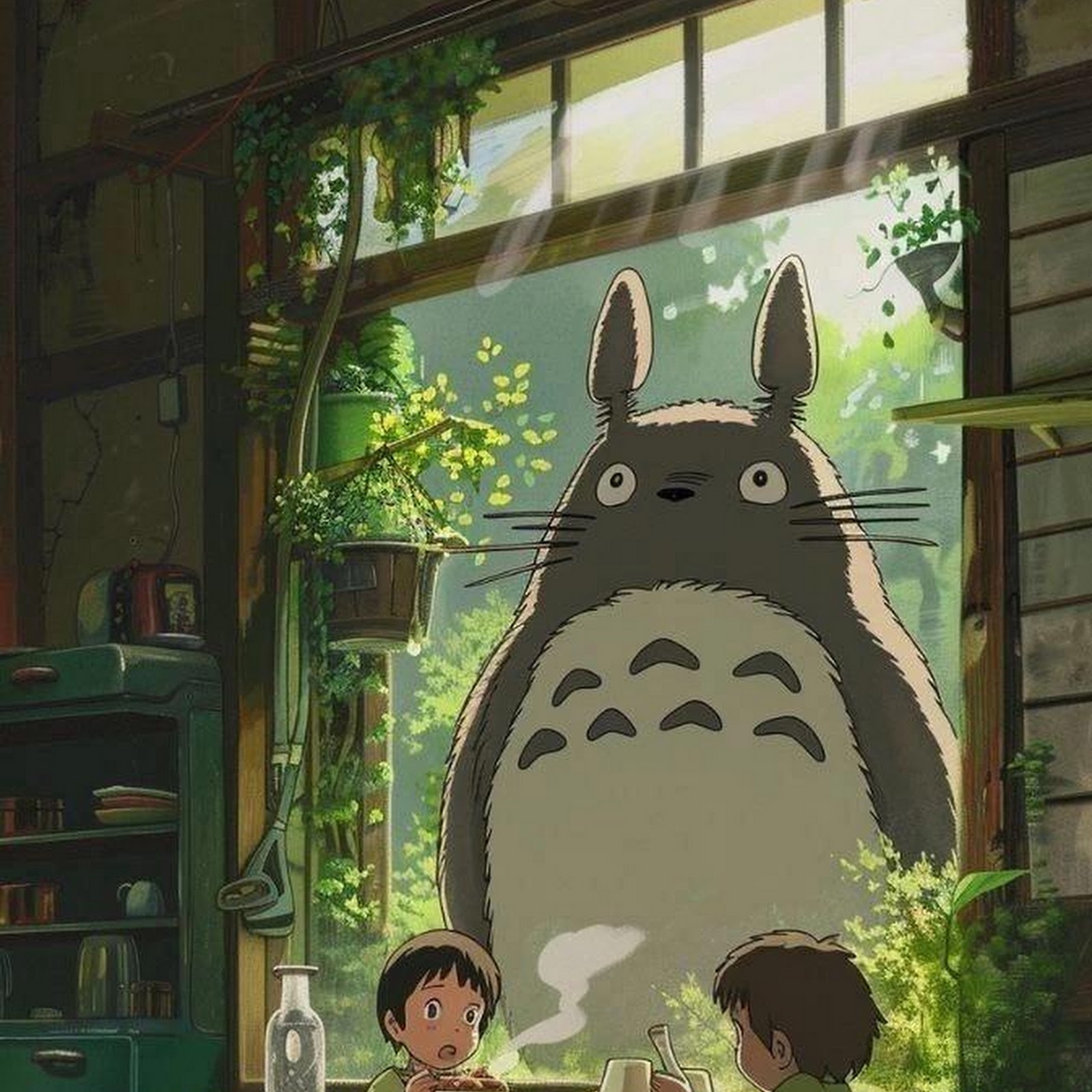 Download Totoro At The Kitchen Window iPhone