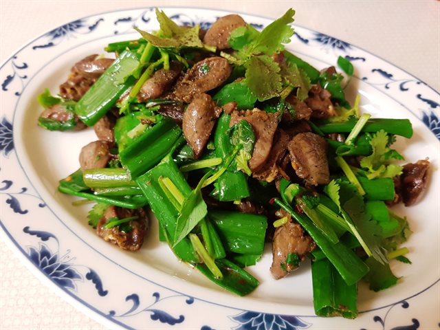 Tim Gà Xào Hành Lá