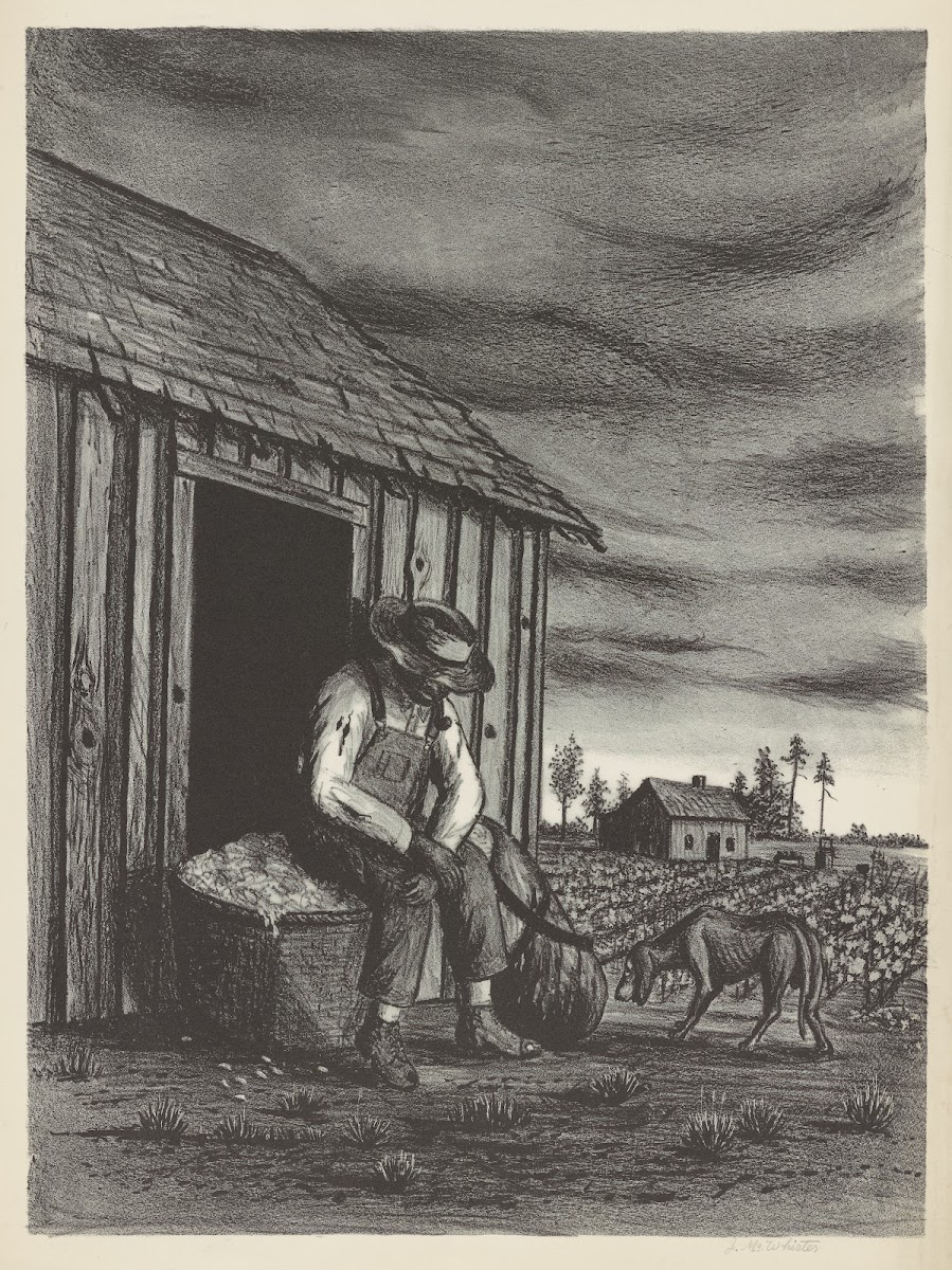 Sharecropper With Dog 1935 1943