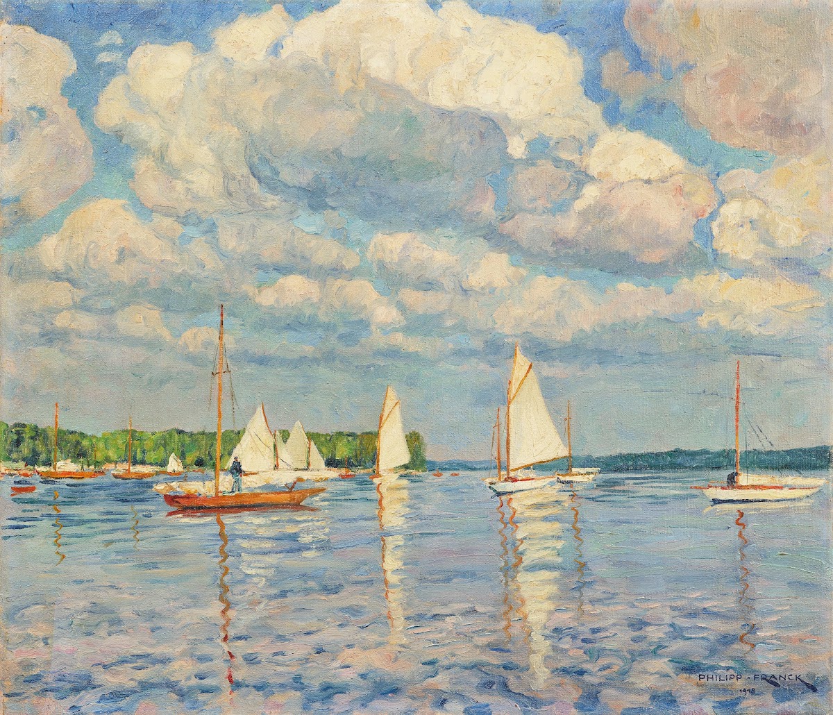 Segelboote auf dem Wannsee 1918
