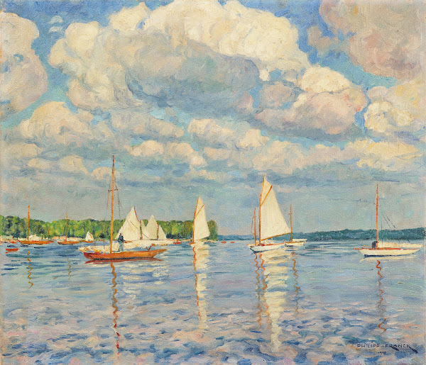 Segelboote auf dem Wannsee 1918